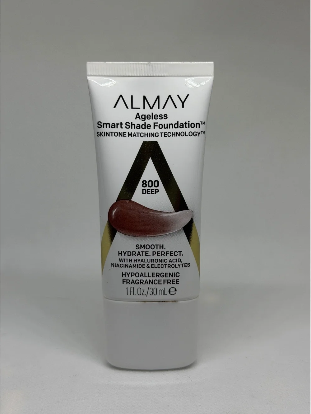 Almay Ageless Smart Shade Foundation 1 fl oz - Deep 800, Hypoallergenic, Hydrate